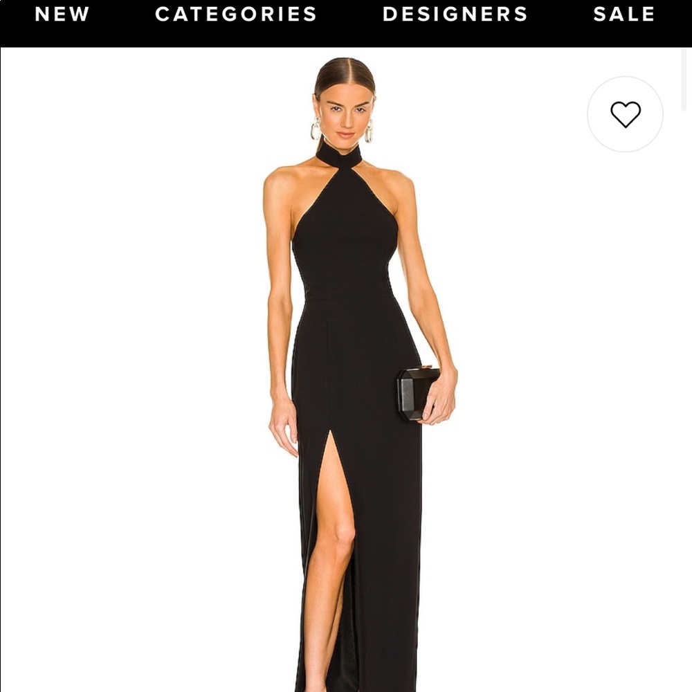 Amanda Uprichard Black Queen Gown Size Small